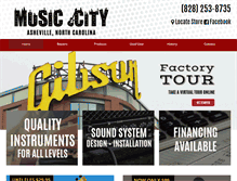 Tablet Screenshot of musiccityasheville.com